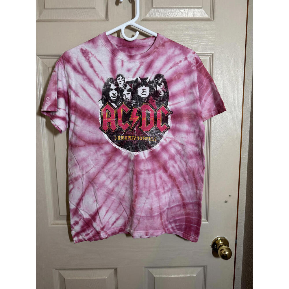 AC/DC Highway to Hell Tie-Dye T-Shirt Medium